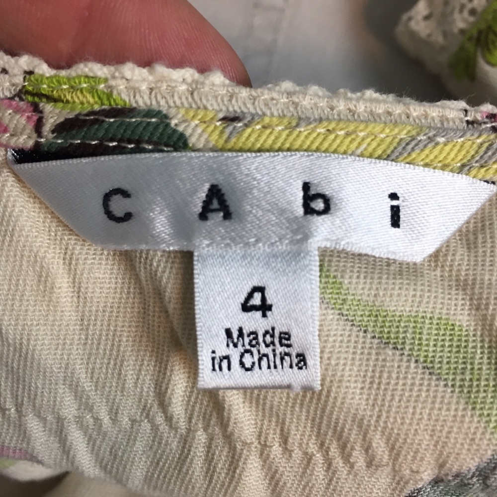 CAbi-  Floral & Lace Cream Skirt - Picture 5 of 5